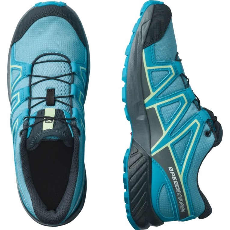 Turquoise Salomon Speedcross Kids' Hiking Shoes | IE UF3809